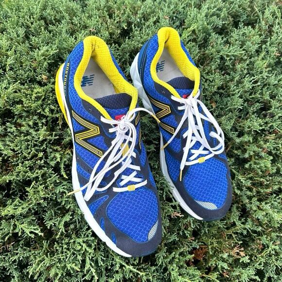 New Balance 890 Boston Marathon Men’s Running Shoes Size 14 Blue Yellow - Picture 4 of 16